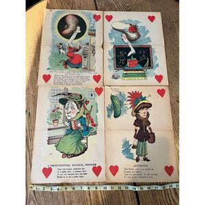 Antique vintage vinegar valentine lot of 4 penny dreadfuls